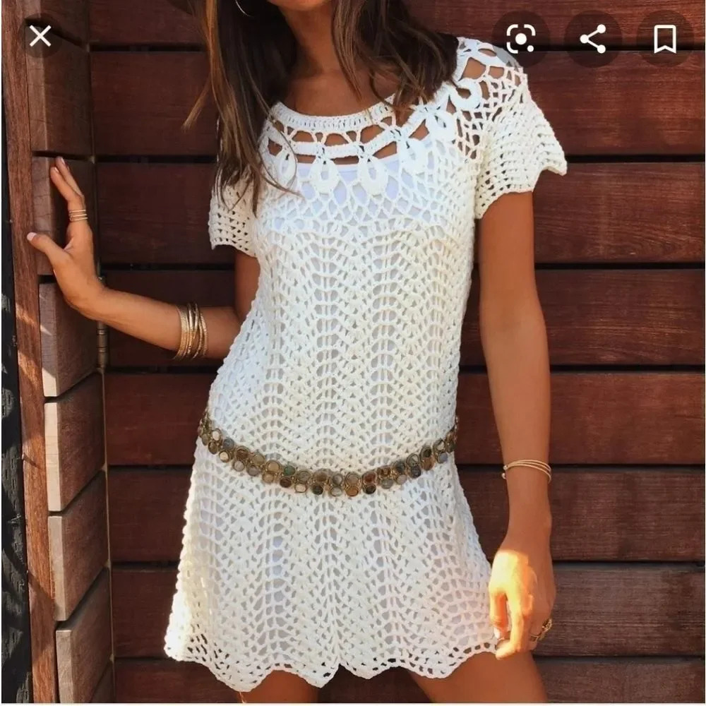 Show Me Your MuMu Crochet The Day Away Dress